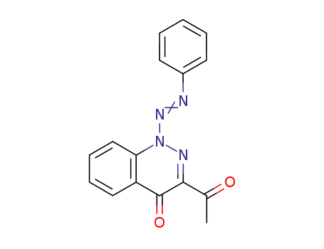 Molecular Structure of 143033-95-8 (4(1H)-Cinnolinone, 3-acetyl-1-(phenylazo)-)