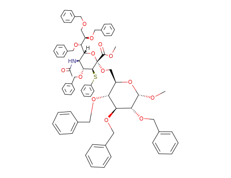 methyl O-<methyl(5-acetamido-4,7,8,9-tetra-O-benzyl-3,5-dideoxy-3-phenylthio-D-erythro-α-L-gluco-2-nonulopyranosyl)onate>-(2->6)-2,3,4-tri-O-benzyl-α-D-glucopyranoside