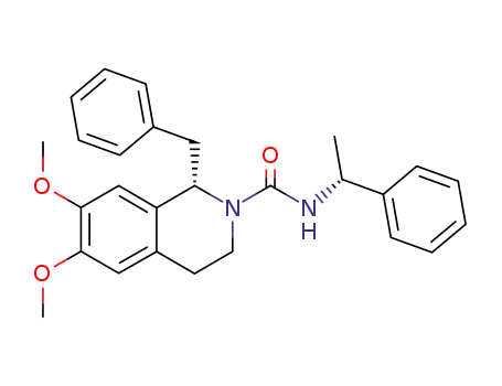 (1S)-1,2,3,4-tetrahydro-1-benzoyl-6,7-dimethoxy-2-<((R)-1-phenylethyl)carbamoyl>isoquinoline