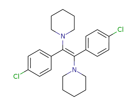 Piperidine, 1,1'-[1,2-bis(4-chlorophenyl)-1,2-ethenediyl]bis-, (E)-