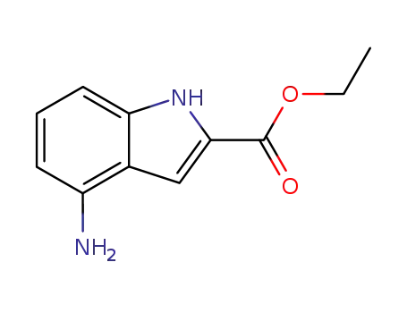 Molecular Structure of 33858-35-4 (1H-Indole-2-carboxylicacid,4-amino-,ethylester(9CI))