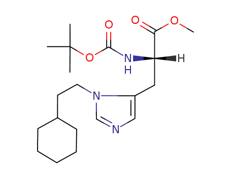 N-(t-Butoxycarbonyl)-3-(2-cyclohexylethyl)-L-histidine methyl ester