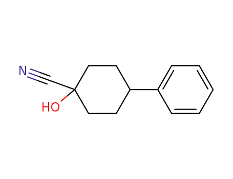 Molecular Structure of 143589-33-7 (Cyclohexanecarbonitrile, 1-hydroxy-4-phenyl-)