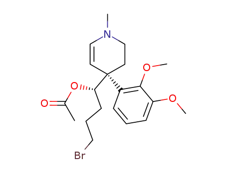 <1S*,(4R*)>-4-Bromo-1-(4-<2,3-dimethoxyphenyl>-1,2,3,4,-tetrahydro-1-methylpyrid-4-yl)-1-butanol Acetate