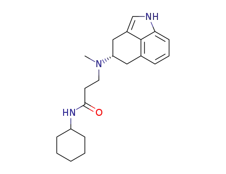 Molecular Structure of 150403-78-4 (4-{[2-(cyclohexylcarbamoyl)ethyl]methylamino}-1,3,4,5-tetrahydrobenz(cd)indole)