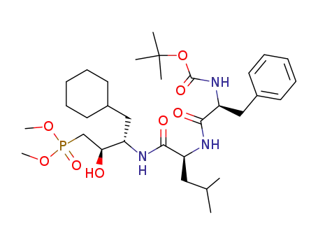 (2R,3S)-dimethyl <3-<<<(tert-butyloxycarbonyl)phenylalaninyl>leucyl>amino>-4-cyclohexyl-2-hydroxybutyl>phosphonate