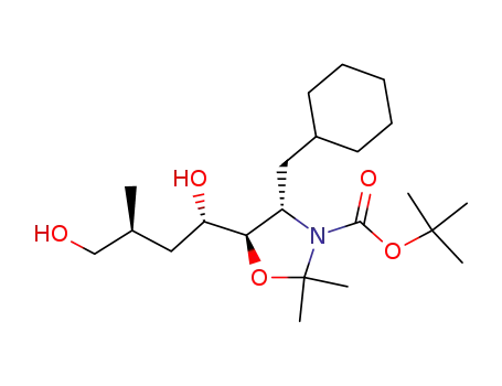 (4S,5R,1'S,3'S)-3-<(tert-butyloxy)carbonyl>-4-(cyclohexylmethyl)-5-(1'4'-dihydroxy-3'-methylbutyl)-2',2'-dimethyloxazolidine
