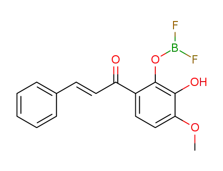 Molecular Structure of 82964-29-2 (2'-(difluoroboryloxy)-3'-hydroxy-4'-methoxychalcone)
