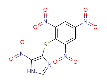 Molecular Structure of 82805-88-7 (4<sup>(5)</sup>-Picrylmercapto-5<sup>(4)</sup>-nitroimidazole)