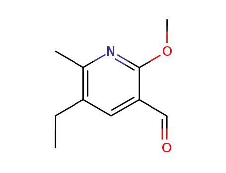 Molecular Structure of 136562-05-5 (3-Pyridinecarboxaldehyde, 5-ethyl-2-methoxy-6-methyl-)