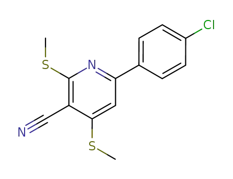 6-(4-Chlorphenyl)-2,4-bis(methylthio)nicotinonitril
