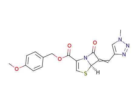 p-Methoxybenzyl (5R) 6-(1-methyl-1,2,3-triazol-4-ylmethylene)penem-3-carboxylate