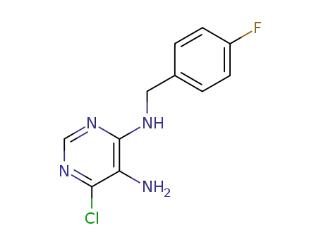 Molecular Structure of 112088-63-8 (6-chloro-N4-(4-fluorobenzyl)pyrimidine-4,5-diamine)