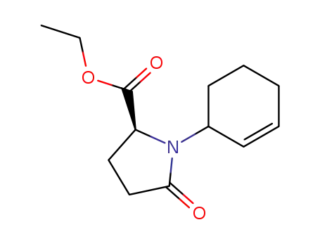 Molecular Structure of 126908-53-0 (1-(2-cyclohexenyl)-5-carboethoxy-2-pyrrolidinone)