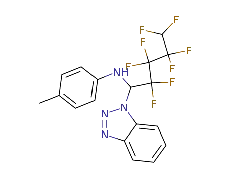 1,5-dihydro-1-(benzotriazol-1-yl)-1-(4-toludino)octafluoropentane