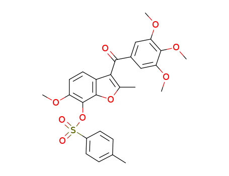 2-methyl-3-(3,4,5-trimethoxybenzoyl)-6-methoxy-7-(4-methyl-benzene-sulphonate)-benzo[b]furan