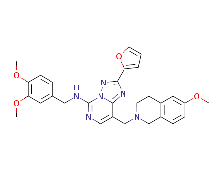 5-(3,4-Dimethoxybenzylamino)-2-(2-furyl)-8-(6-methoxy-1,2,3,4-tetrahydroisoquinolin-2-ylmethyl)[1,2,4]triazolo[1,5-c]pyrimidine