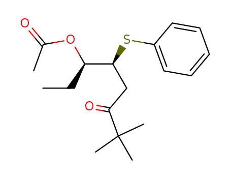 Acetic acid (1R,2S)-1-ethyl-5,5-dimethyl-4-oxo-2-phenylsulfanyl-hexyl ester