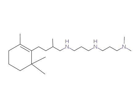 Molecular Structure of 95287-26-6 (N-<3-Dimethylamino-propyl>-N'-<2-methyl-4-(2,6,6-trimethyl-cyclohexen-(1)-yl)-butyl>-1,3-propandiamin)