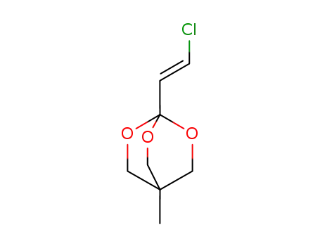 Molecular Structure of 113001-59-5 (2,6,7-Trioxabicyclo[2.2.2]octane, 1-(2-chloroethenyl)-4-methyl-, (E)-)
