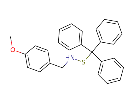 Molecular Structure of 86864-58-6 (1-(4-methoxyphenyl)-N-(tritylsulfanyl)methanamine)