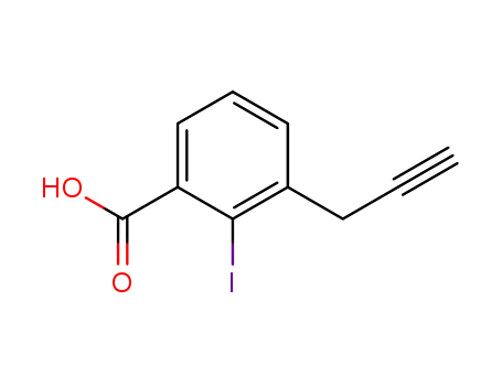Molecular Structure of 131251-55-3 (2-iodo-3-(2-propynyl)benzoic acid)