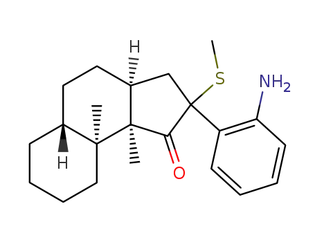 2-(2-aminophenyl)dodecahydro-9a,9b-dimethyl-2-(methylthio)-1H-benz<e>inden-1-one