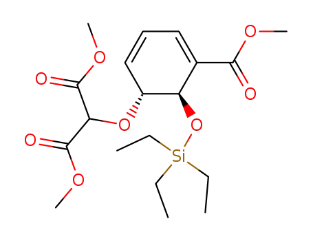 2-((1R,6R)-5-Methoxycarbonyl-6-triethylsilanyloxy-cyclohexa-2,4-dienyloxy)-malonic acid dimethyl ester