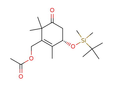Acetic acid (S)-3-(tert-butyl-dimethyl-silanyloxy)-2,6,6-trimethyl-5-oxo-cyclohex-1-enylmethyl ester