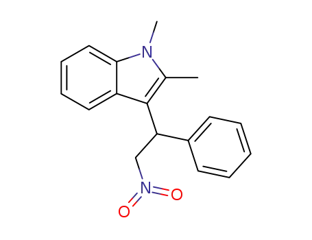Molecular Structure of 108240-32-0 (1,2-dimethyl-3-(2-nitro-1-phenyl-ethyl)-indole)