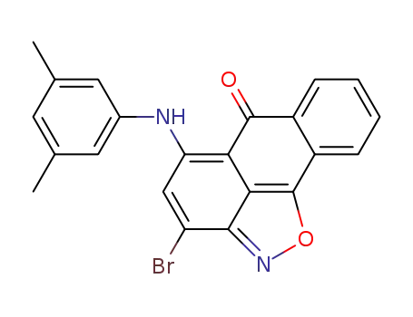Molecular Structure of 106981-07-1 (3-Bromo-5-(3,5-dimethyl-phenylamino)-anthra[1,9-cd]isoxazol-6-one)