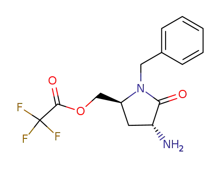 trans-N-benzyl-5-<(trifluoroacetoxy)methyl>-3-aminopyrrolidin-2-one