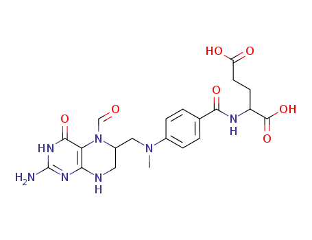 Molecular Structure of 80402-48-8 (N-(4-{[(2-amino-5-formyl-4-oxo-1,4,5,6,7,8-hexahydropteridin-6-yl)methyl](methyl)amino}benzoyl)glutamic acid)