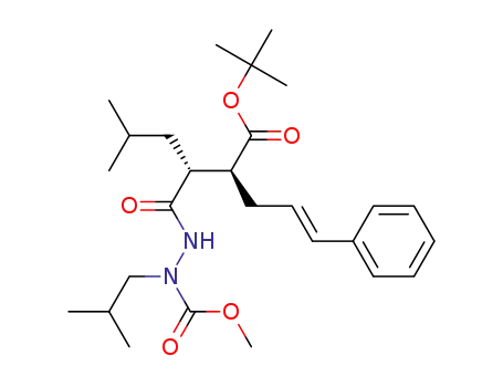 methyl (E)-3-[2(R)-[1(S)-(tertbutoxycarbonyl)-4-phenyl-3-butenyl]-4-methylvaleryl]-2-isobutylcarbazate