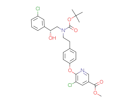 methyl 6-[4-[2-[(tert-butoxycarbonyl)[(2R)-2-(3-chlorophenyl)-2-hydroxyethyl]amino]ethyl]phenoxy]-5-chloronicotinate