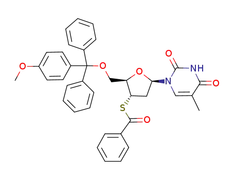 Thymidine, 5'-O-[(4-methoxyphenyl)diphenylmethyl]-3'-thio-, 3'-benzoate