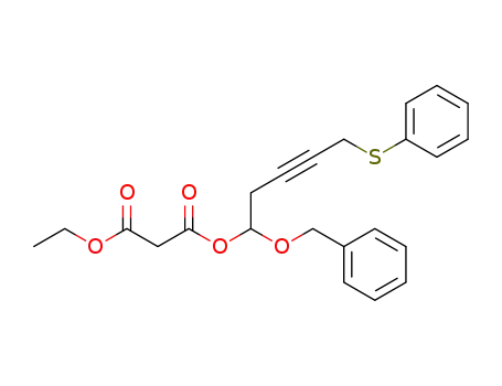 Malonic acid 1-benzyloxy-5-phenylsulfanyl-pent-3-ynyl ester ethyl ester