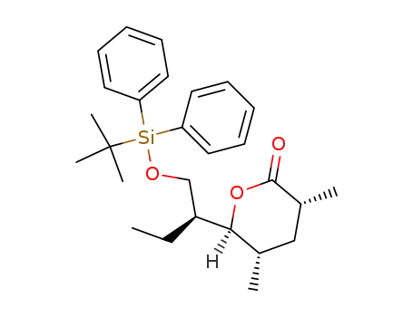 (1'S,3R,5S,6S)-(+)-6-<1'-(t-butyldiphenylsilyloxymethyl)propyl>-3,5-dimethyltetrahydropyran-2-one
