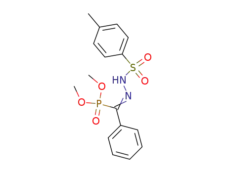 Molecular Structure of 28447-23-6 (dimethyl [{2-[(4-methylphenyl)sulfonyl]hydrazinylidene}(phenyl)methyl]phosphonate)