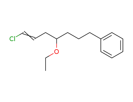 Molecular Structure of 94397-55-4 (Benzene, (7-chloro-4-ethoxy-6-heptenyl)-, (E)-)