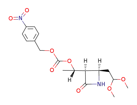 (+/-)-4β-(2,2-dimethoxyethyl)-3β-<(1S<sup>*</sup>)-1-(p-nitrobenzyloxycarbonyloxy)ethyl>azetidin-2-one