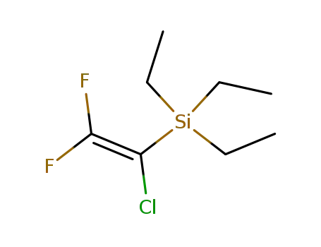 Molecular Structure of 15038-82-1 (1-Chloro-2,2-difluoroethenyl-triethylsilane)