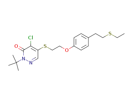 Molecular Structure of 118259-05-5 (2-tert-butyl-4-chloro-5-[2-{4-(2-ethylthioethyl)phenoxy}ethylthio]-3(2H)-pyridazinone)