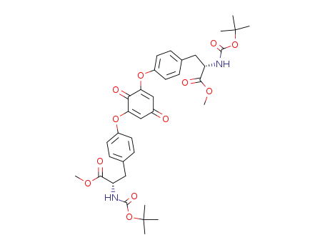 (S)-2-tert-Butoxycarbonylamino-3-(4-{5-[4-((S)-2-tert-butoxycarbonylamino-2-methoxycarbonyl-ethyl)-phenoxy]-3,6-dioxo-cyclohexa-1,4-dienyloxy}-phenyl)-propionic acid methyl ester