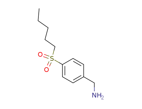 Molecular Structure of 878892-59-2 (Benzenemethanamine, 4-(pentylsulfonyl)-)
