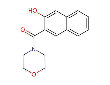 Molecular Structure of 3692-67-9 (3-(MORPHOLIN-4-YLCARBONYL)-2-NAPHTHOL)