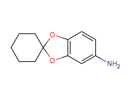 Molecular Structure of 64179-41-5 (SPIRO[1,3-BENZODIOXOLE-2,1''-CYCLOHEXAN]-5-AMINE)
