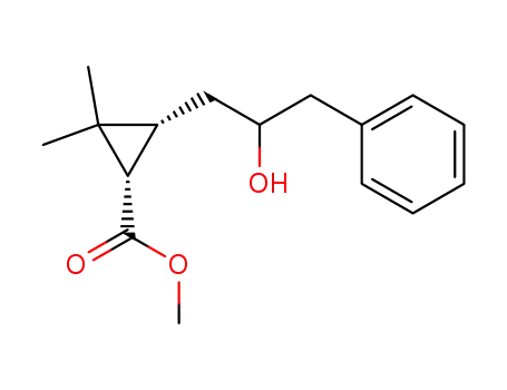Cyclopropanecarboxylic acid,
3-(2-hydroxy-3-phenylpropyl)-2,2-dimethyl-, methyl ester