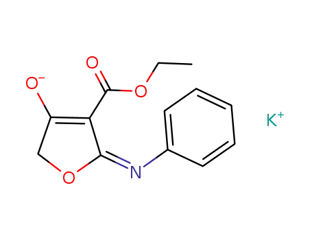 Molecular Structure of 115716-73-9 (potassium 2,5-dihydro-3-ethoxycarbonyl-2-phenylimino-4-furanyloxide)