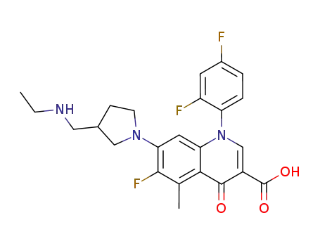 7-[3-(ethylamino)methyl-1-pyrrolidinyl]-6-fluoro-1-(2,4-difluorophenyl)-1,4-dihydro-5-methyl-4-oxo-3-quinolinecarboxylic acid